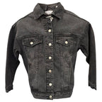 Iowa Hawkeyes Women's Black Denim Jacket Higgins