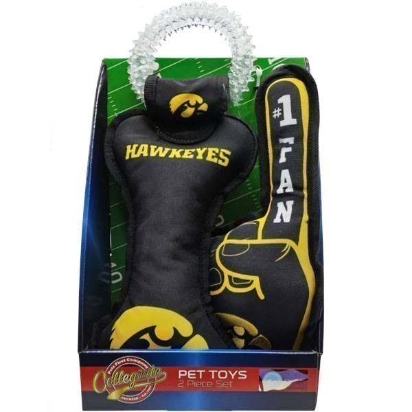 Iowa Hawkeyes Box Set Pet Toys