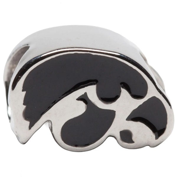 Iowa Hawkeyes Tigerhawk Black Charm