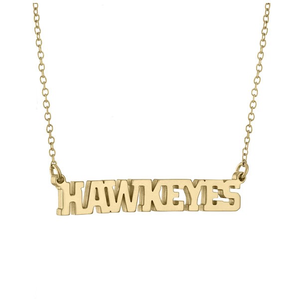 Iowa Hawkeyes Gold HAWKEYES Necklace