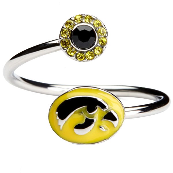 IOWA RING SWAROSKI AND CZECH ADJUSTABLE RING