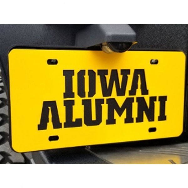 Iowa Hawkeyes Auto Alumni Plate
