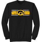 Iowa Hawkeyes Mesh Stripe Crew Sweat