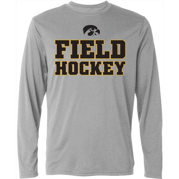 Iowa Hawkeyes Field Hockey Grey Tee - Long Sleeve