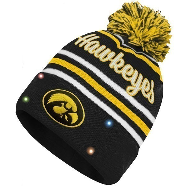 IOWA LIGHT UP WM SCRIPT BEANIE