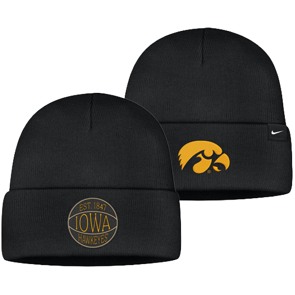 IOWA HAWKEYES NIKE PEAK PREP BASKETBALL UTILITY BEANIE CAP