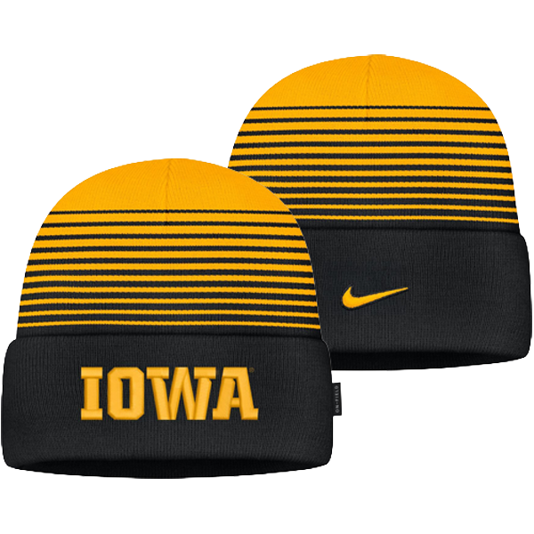 IOWA HAWKEYES NIKE UTILITY GAMEDAY CUFFED BEANIE CAP