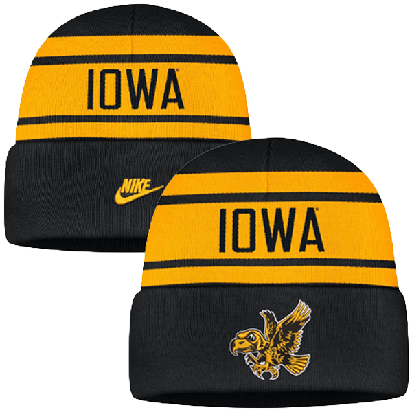 IOWA HAWKEYES NIKE PEAK LEGACY UTILITY CUFFED BEANIE