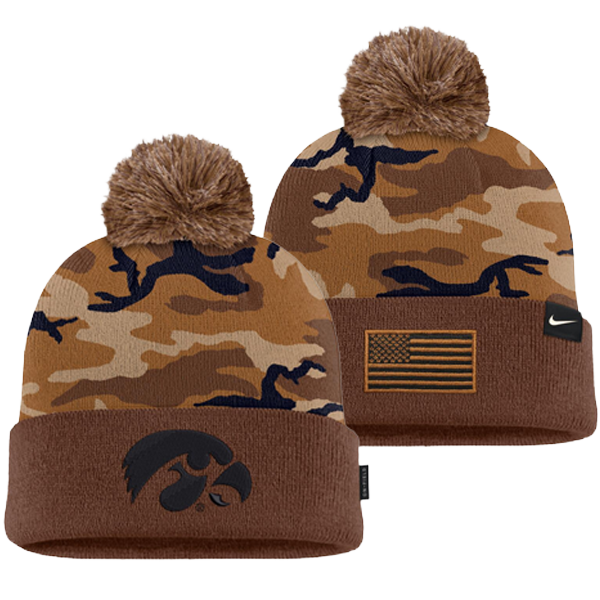IOWA HAWKEYES NIKE MILITARY PEAK BEANIE CAP