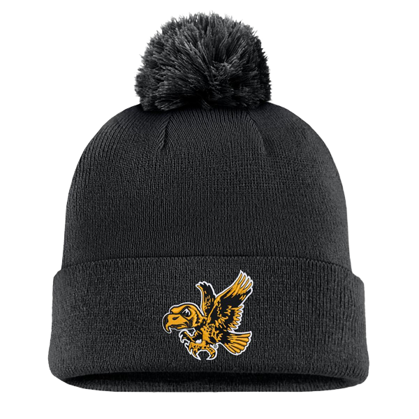 IOWA FLYING HERKY CUFF POM BEANIE
