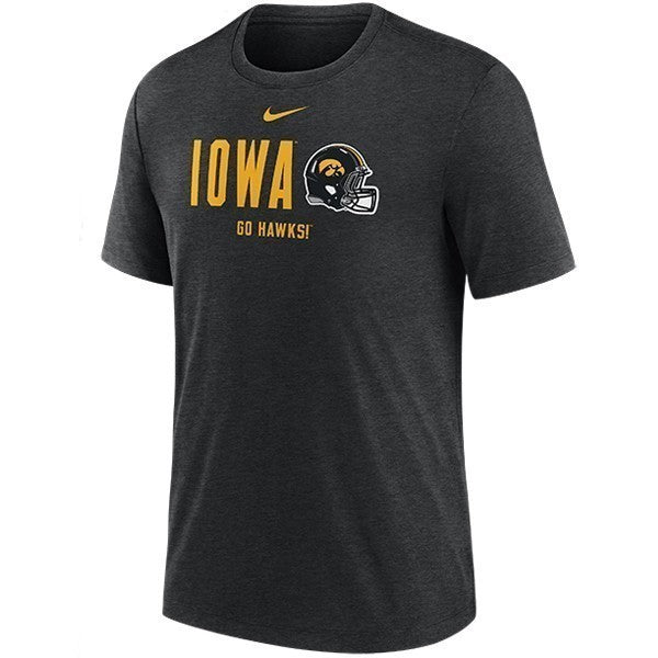 Iowa Hawkeyes Triblend Football Slogan Tee