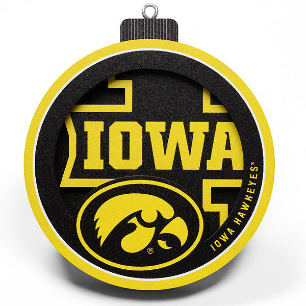 IOWA 3D LOGO SERIES ORNAMENT