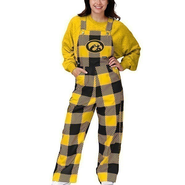 Iowa Hawkeyes Women's Big Logo Stripe Overalls