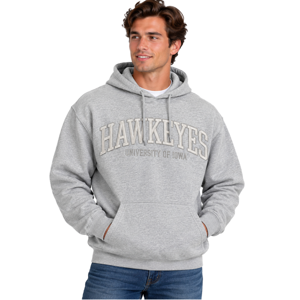 IOWA HAWKEYES FUNDAMENTAL FLEECE TONAL PUFF HOOD
