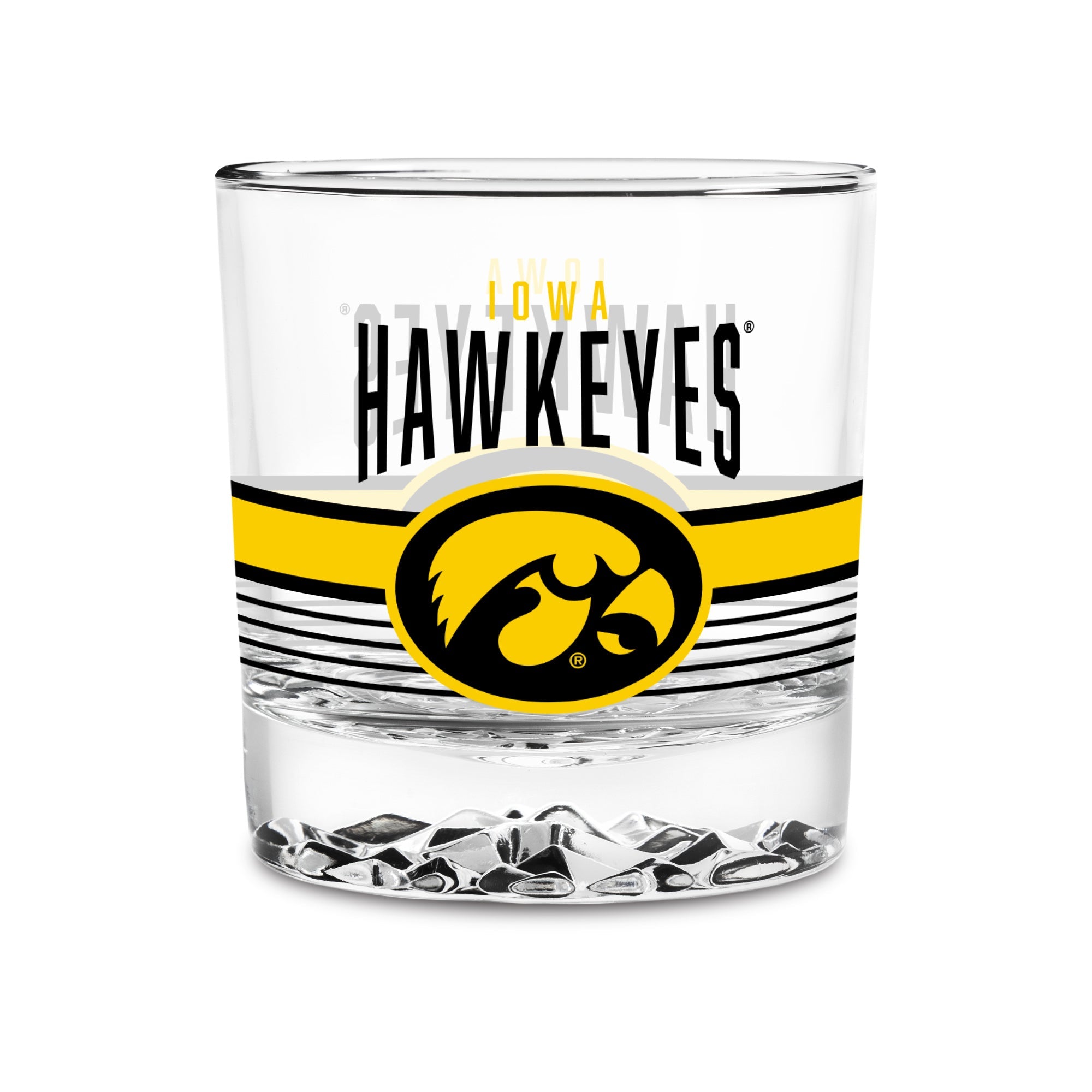 Iowa Hawkeyes 11.5 Rocks Glass