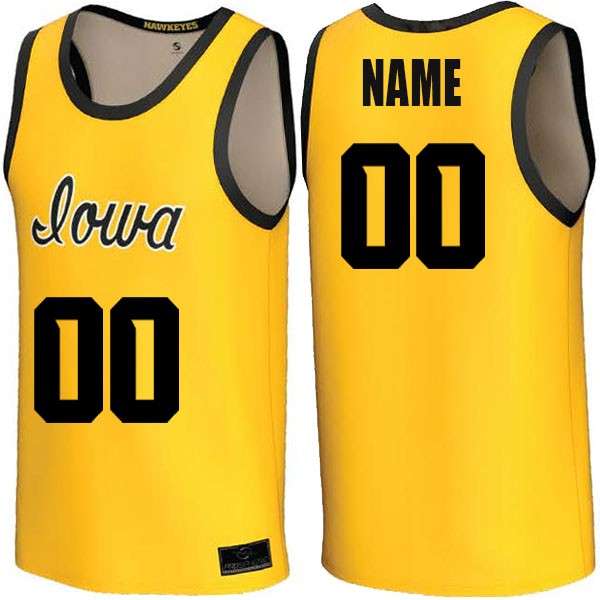 Iowa Hawkeyes Custom Basketball Script Jersey