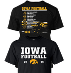 Iowa Hawkeyes 2026 Football Schedule Tee