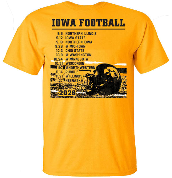 Iowa Hawkeyes 2026 Football Schedule Tee
