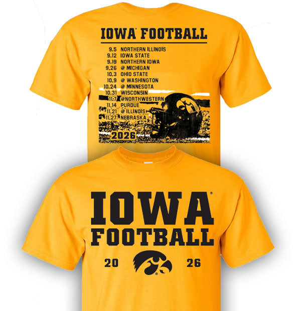 Iowa Hawkeyes 2026 Football Schedule Tee