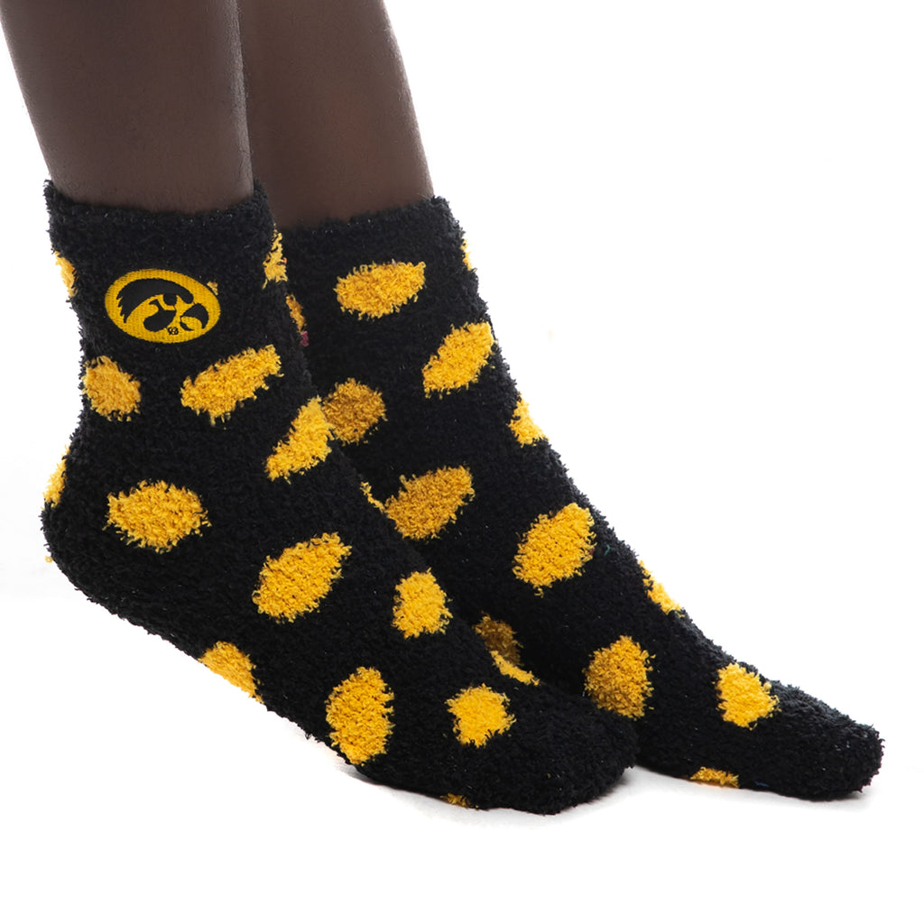 Iowa Hawkeyes Fuzzy Dot Socks