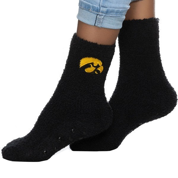 Iowa Hawkeyes Fuzzy Crew Socks