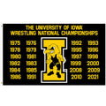 Iowa Hawkeyes Wrestling Champions Flag
