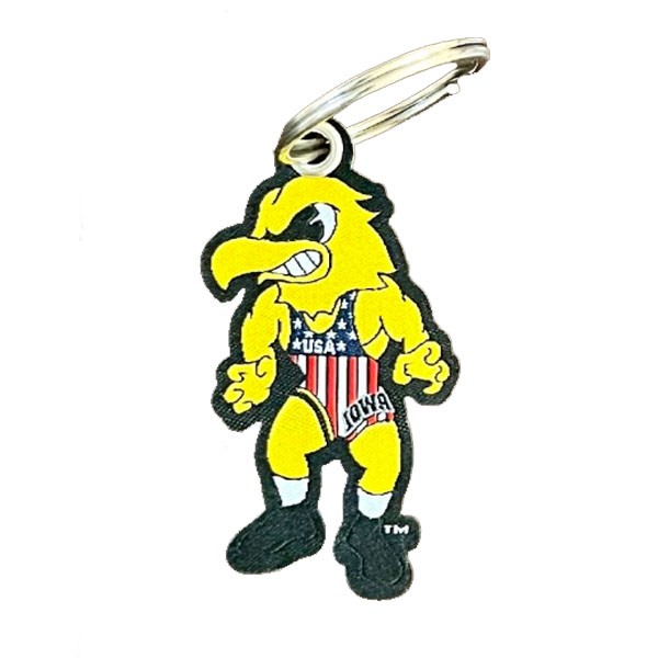 IOWA PVC Keychain Olympic Wrestler