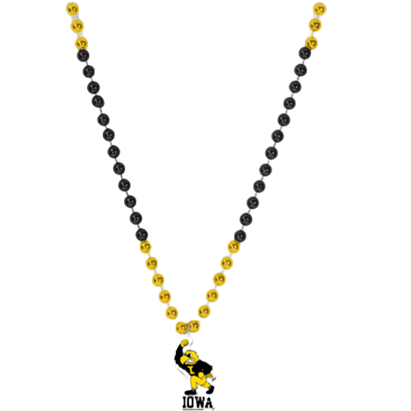 IOWA HAWKEYES MASCOT BEADS