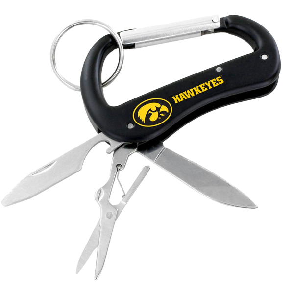 Iowa Hawkeyes Carabiner Multi-Tool Keychain