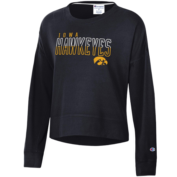 IOWA HAWKEYES Women's Sueded Soft Touch Crew