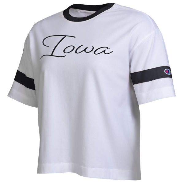 IOWA HAWKEYES Women's Striped Ringer Tee