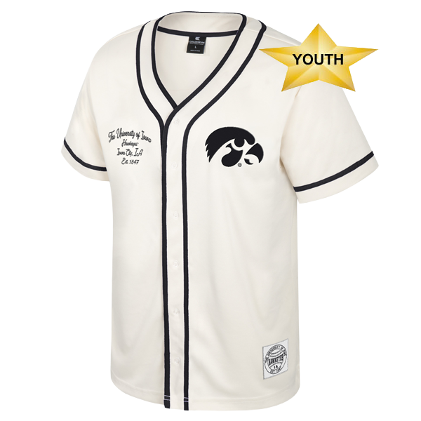 Iowa Hawkeyes Youth Hunter Seeker Baseball Jersey