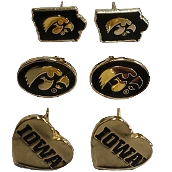 Iowa Hawkeyes 3pc Earring Set