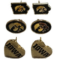 Iowa Hawkeyes 3pc Earring Set