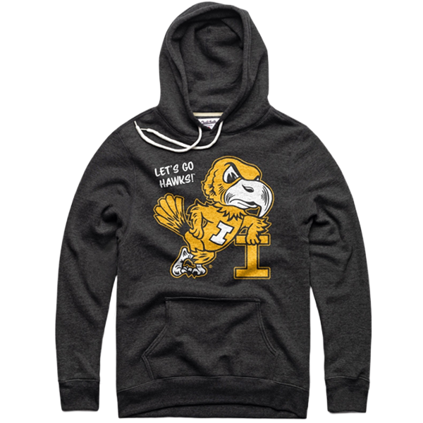 IOWA HERKY LEANING ON I HOOD