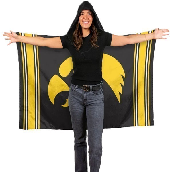 IOWA HOODIE FLAG TIGERHAWK