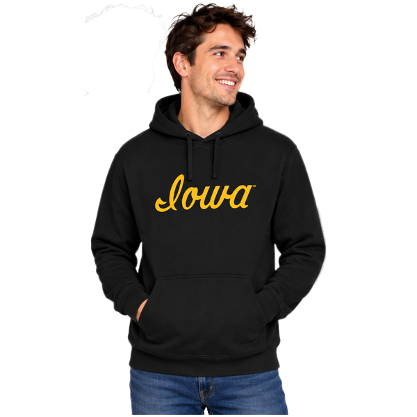 Iowa Hawkeyes Vintage Script Hooded Sweatshirt