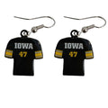 Iowa Hawkeyes Football Jersey Earrings