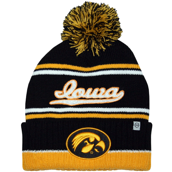 Iowa Hawkeyes Chenille Script Cuff Knit Hat