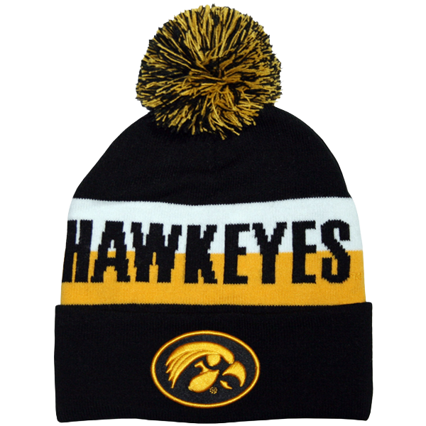 Iowa Hawkeyes JAQ Script Cuff Knit Hat