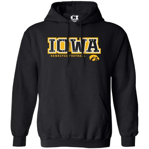 Iowa Hawkeyes Kravitz Football Hooded Sweatshirt