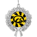 Iowa Hawkeyes Peppermint Wreath Ornament