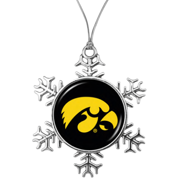 Iowa Hawkeyes Snowflake Ornament