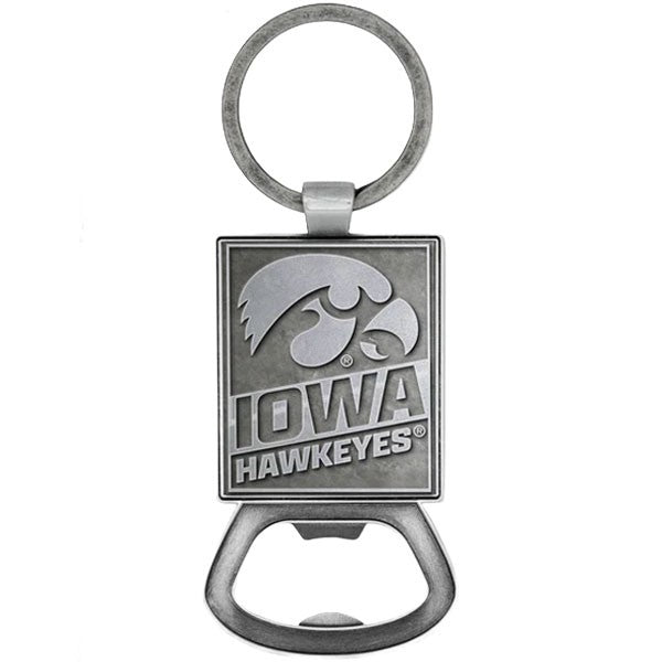 Iowa Hawkeyes Double Sided Pewter Keychain