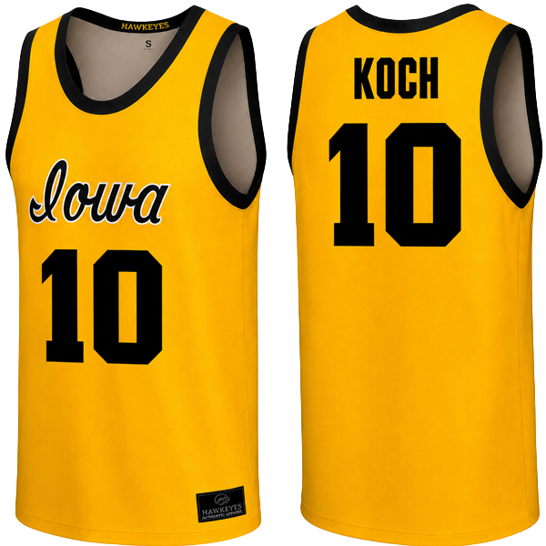Iowa Hawkeyes Basketball Player Script Jersey