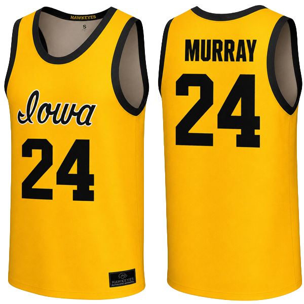 Iowa Hawkeyes Basketball Player Script Jersey