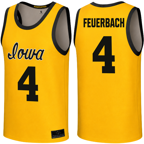 Iowa Hawkeyes Basketball Player Script Jersey