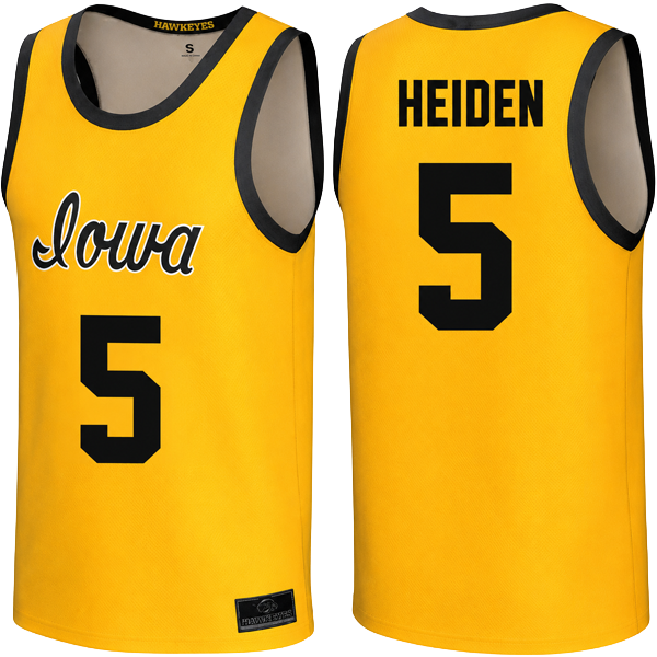 Iowa Hawkeyes Basketball Player Script Jersey