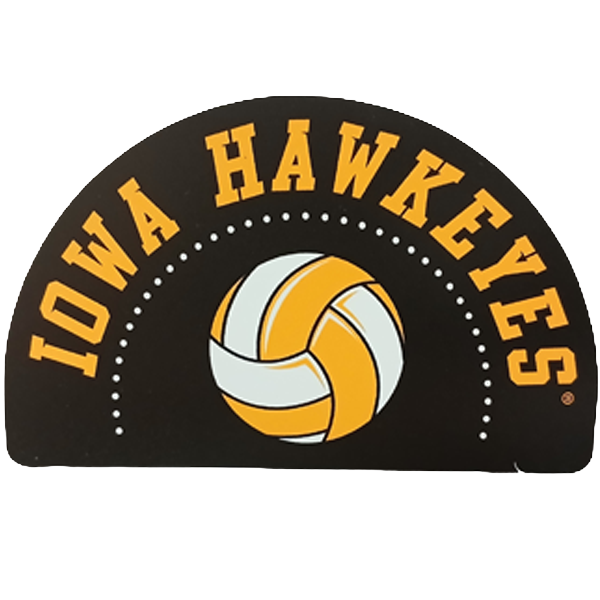 Iowa Hawkeyes 3" Volleyball Decal