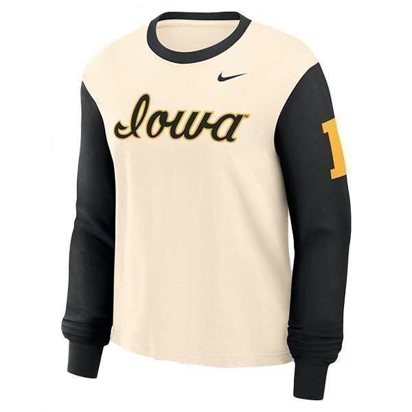Iowa Hawkeyes Women's Long Sleeve Boxy Top